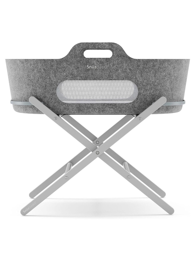 Snuz Grey Moses Basket Stand Set - Image 2 of 6