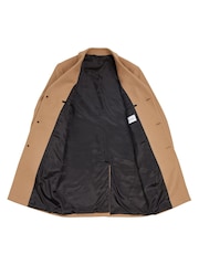 Calvin Klein Brown Recycled Wool Cashmere Coat - Image 6 of 7