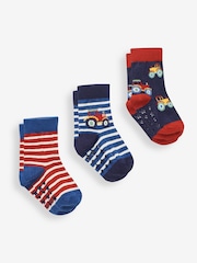 JoJo Maman Bébé Jungen 3-Pack Traktor Socken - Bild 1 von 1