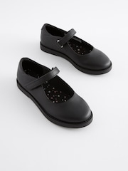 Black Matt School Mary Jane Crepe Sole Shoes - Image 1 of 7