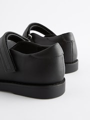 Black Matt School Mary Jane Crepe Sole Shoes - Image 6 of 7