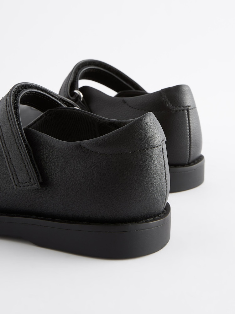 Noir mat - Chaussures School Mary Jane avec semelle en crêpe - Image 6 of 7