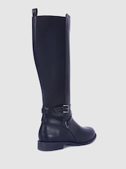 Novo Black Novo Wide Fit Jadine High Buckle Detail Riding Boots - Image 4 of 4