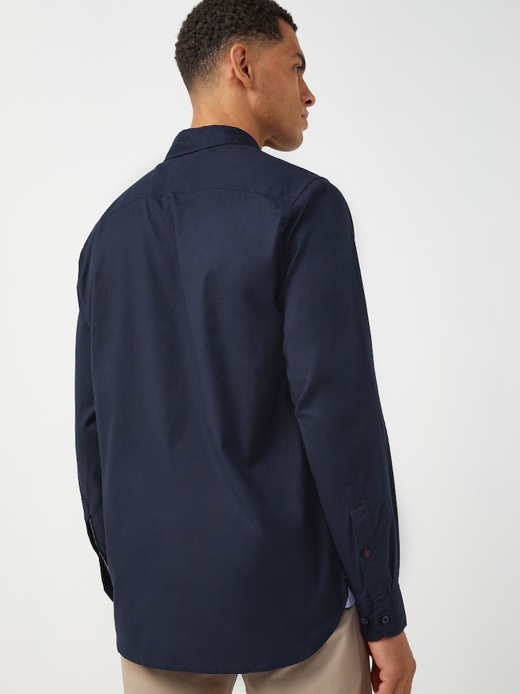 Tommy Hilfiger Blue Regular Fit Poplin Shirt - Image 2 of 6