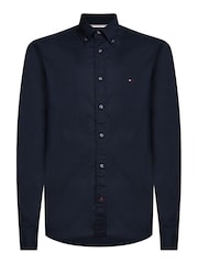 Tommy Hilfiger Blue Regular Fit Poplin Shirt - Image 5 of 6