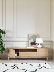 Jasper Conran London Oak Belgrave Oak Wide TV Unit - Image 2 of 9