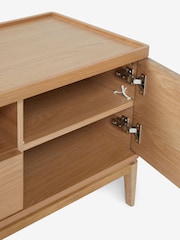 Jasper Conran London Oak Belgrave Oak Wide TV Unit - Image 7 of 9