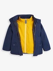 JoJo Maman Bébé Navy Blue Stegosaurus 4-In-1 Waterproof Polarfleece Jacket - Image 4 of 11