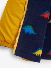 JoJo Maman Bébé Navy Blue Stegosaurus 4-In-1 Waterproof Polarfleece Jacket - Image 8 of 11