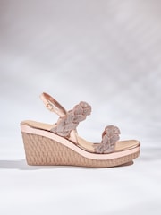 Rose Gold Forever Comfort® Bling Plait Wedges - Image 3 of 6