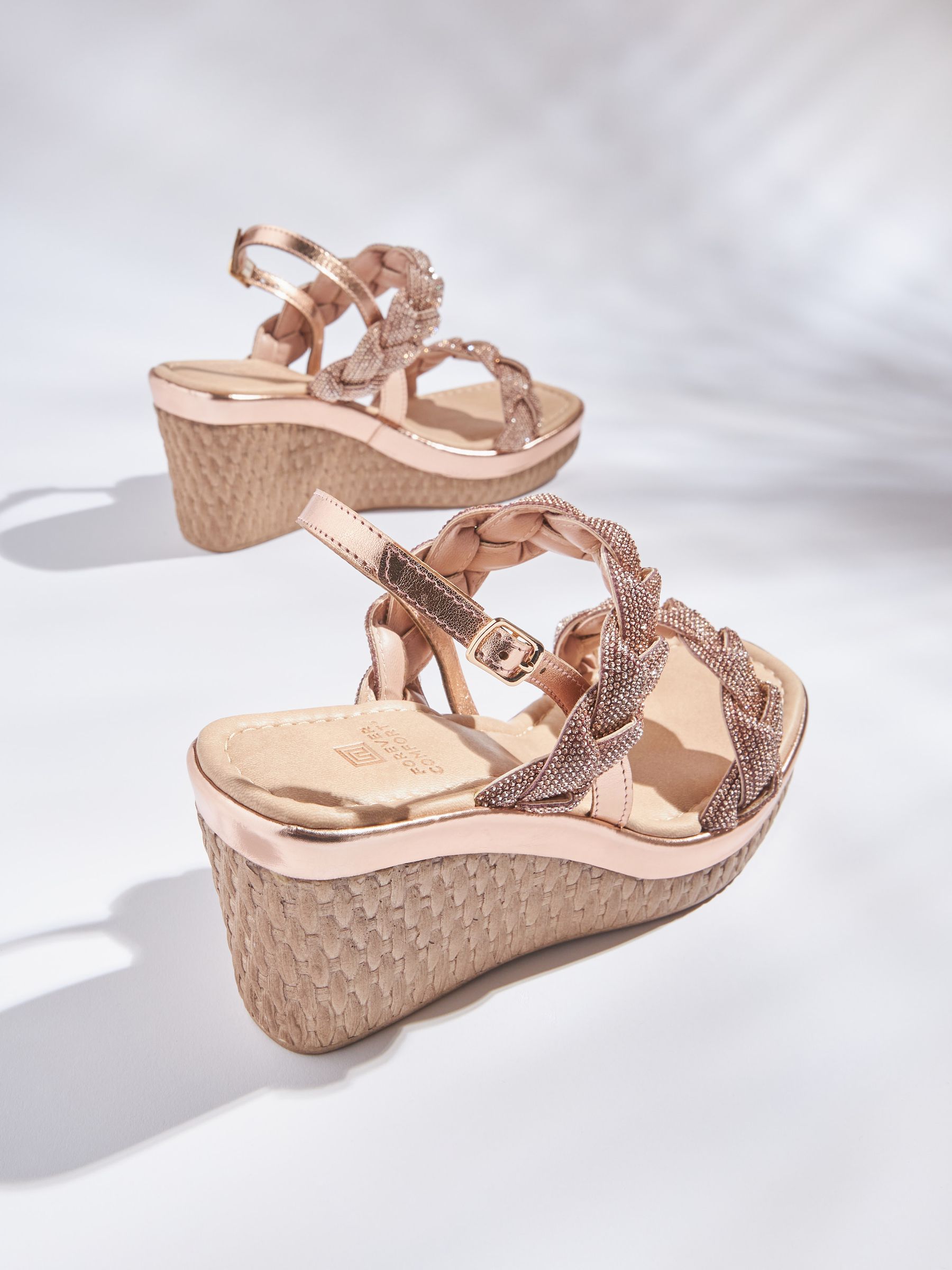 Next rose gold wedges new arrivals