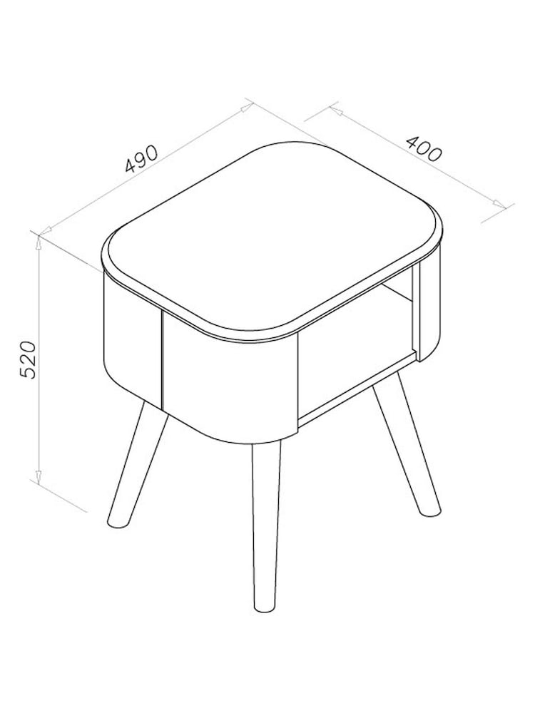 Jual Oak Oslo Side Table - Image 4 of 4