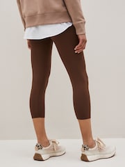 Chocolate Brown Cropped Leggings - Image 2 of 4
