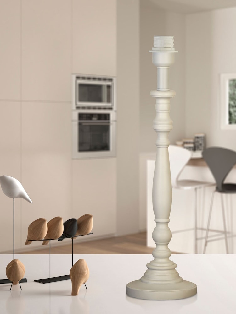 Searchlight White Lumi Candlestick Table Lamp - Image 1 of 4