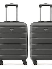 Flight Knight Ryanair Priority 4 Wheel ABS Hard Case Cabin Carry On Suitcase 55x40x20cm  Set Of 2 - Image 1 of 10