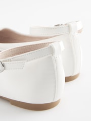 Ivory Satin Floral Embellished Mary Jane Occasion Shoes - Image 4 of 6