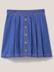 White Stuff Blue Nora Denim 100% Cotton Skirt - Image 4 of 6