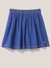White Stuff Blue Nora Denim 100% Cotton Skirt - Image 5 of 6
