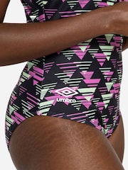 Umbro Printed Raceback Black Swimsuit - Image 4 of 6