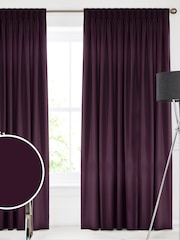 Aubergine Purple Montero Velvet Made To Measure Curtains - Image 1 of 9