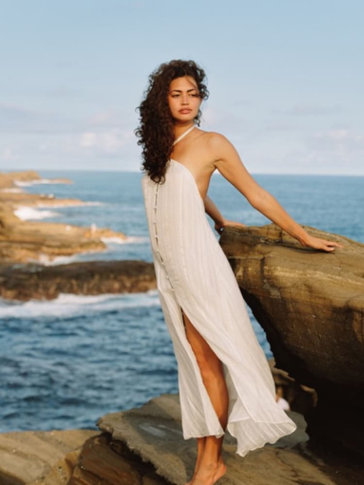 Sundress Bea White Viscose Dress - Image 3 of 5