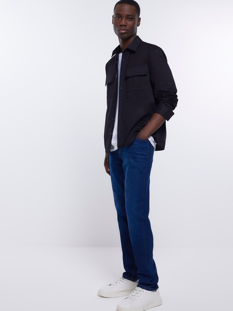Bleu marine - River Island Jean stretch slim - Image 3 of 5