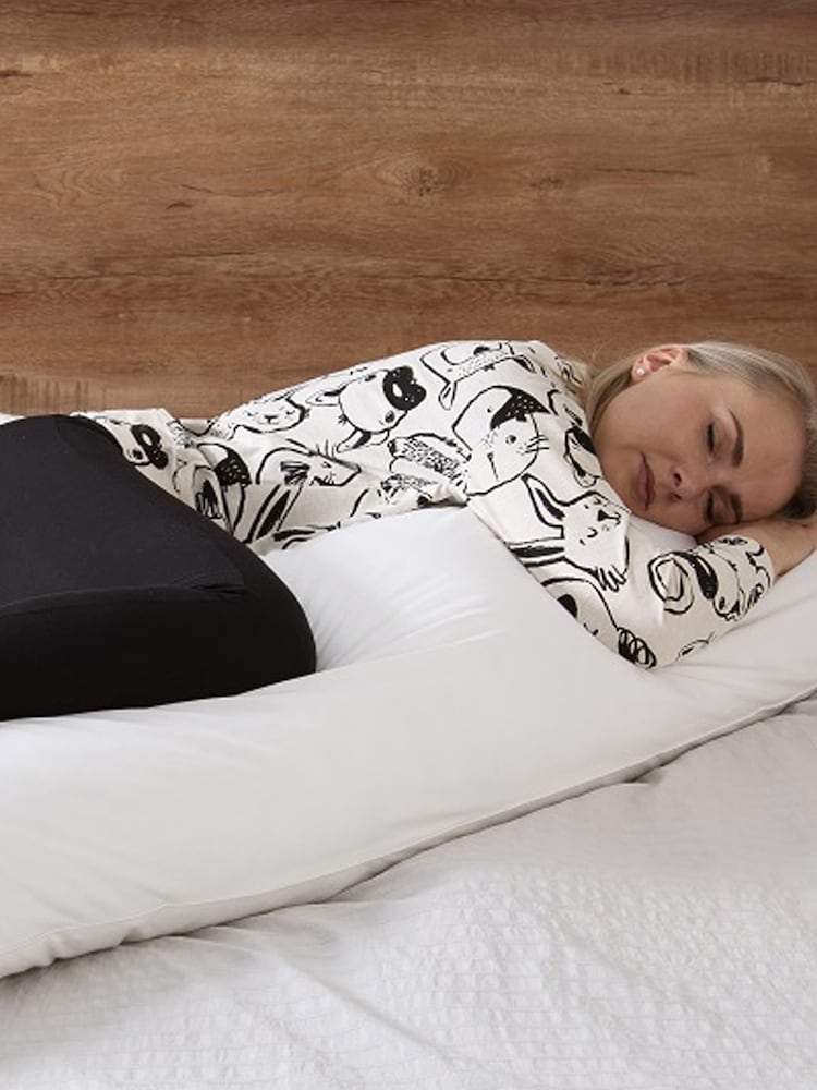 Slumberdown Little Slumbers Body Support Pregnancy 100% Cotton White Pillow - Image 1 of 5