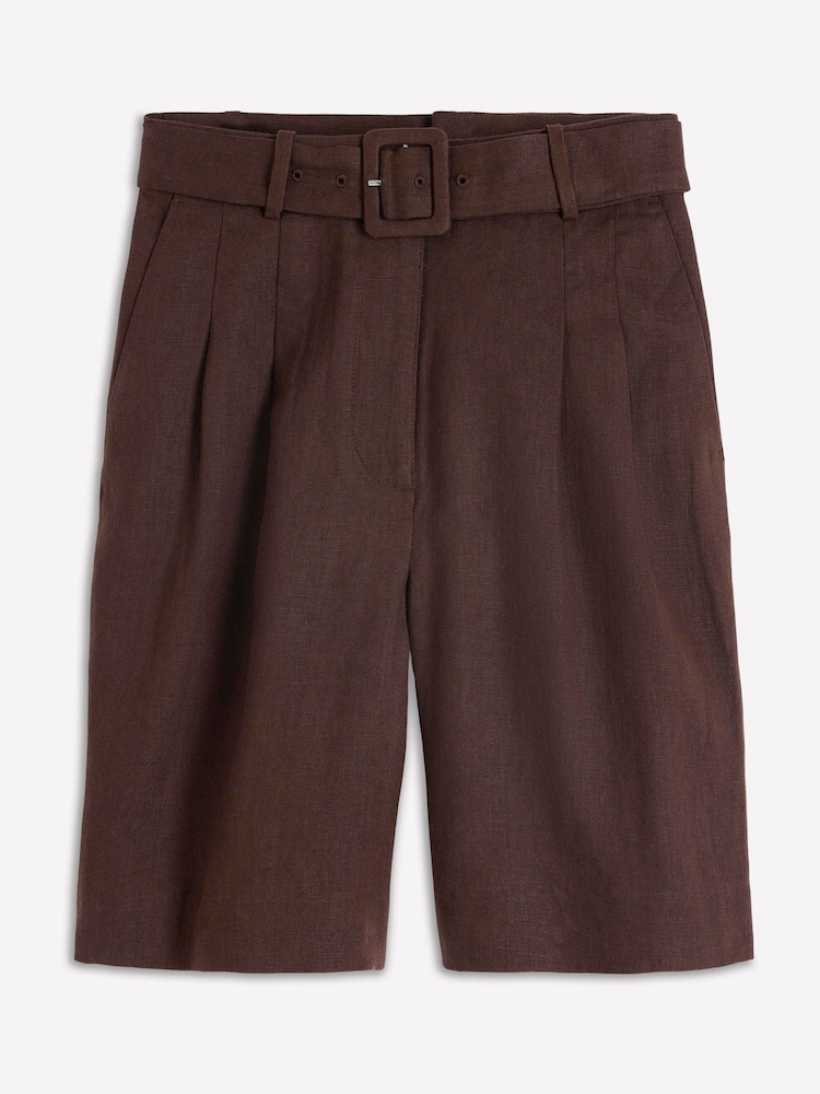 Boden Chelsea Belted Linen Shorts - Imagen 1 de 1