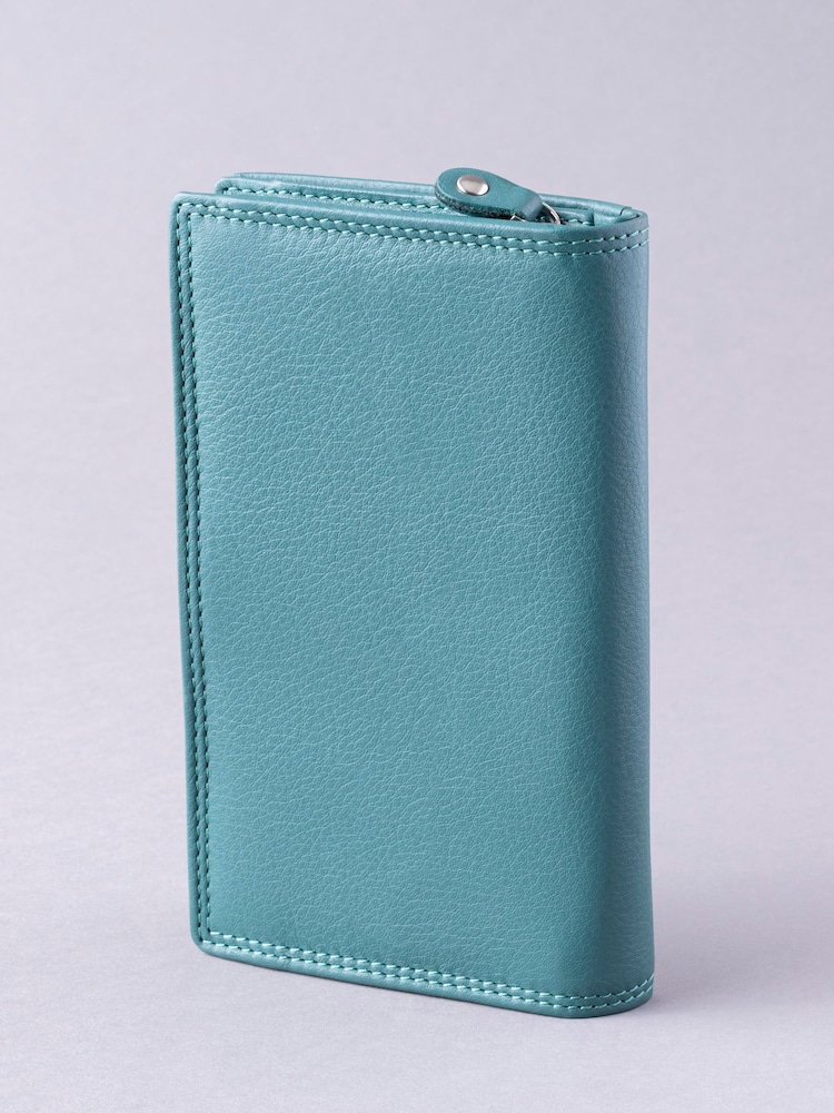 Lakeland Leather Teal Green Medium Tab Purse - Image 2 of 5
