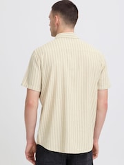 Blend Cream Aki Short-Sleeve Stripe Shirt - Image 2 of 5