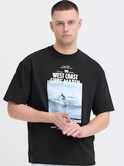 Blend Black Kyros Printed Crew Neck T-Shirt - Image 1 of 5