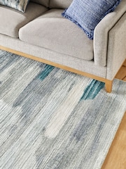 Blue Foy Abstract Stripe Rug - Image 4 of 6