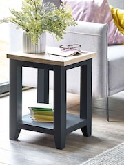 Julian Bowen Dark Grey Bordeaux Side Table - Image 1 of 4