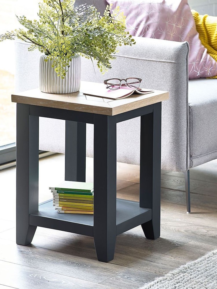 Julian Bowen Dark Grey Bordeaux Side Table - Image 1 of 4