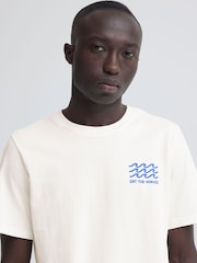 Blend White Sun Island Crew Neck T-Shirt - Image 4 of 5