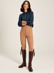 Joules Mia Navy Blue Pointelle Jumper With Collar - Image 5 of 6