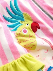 Boden Pink Fun Romie Towelling Zip-up - Image 3 of 3
