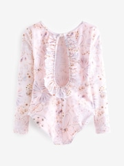 Cream Shell Long Sleeve Swimsuit (3-16yrs) - Image 6 of 7