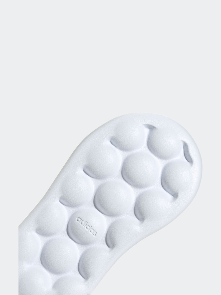 adidas White/Green Kids Advantage Trainers - Image 9 of 9