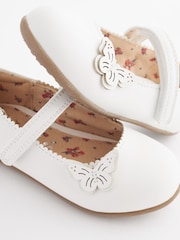 White Standard Fit (F) Butterfly Mary Jane Shoes - Image 4 of 5