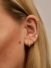 Orelia London Clean Metal Clicker Hoop Earrings - Image 2 of 2