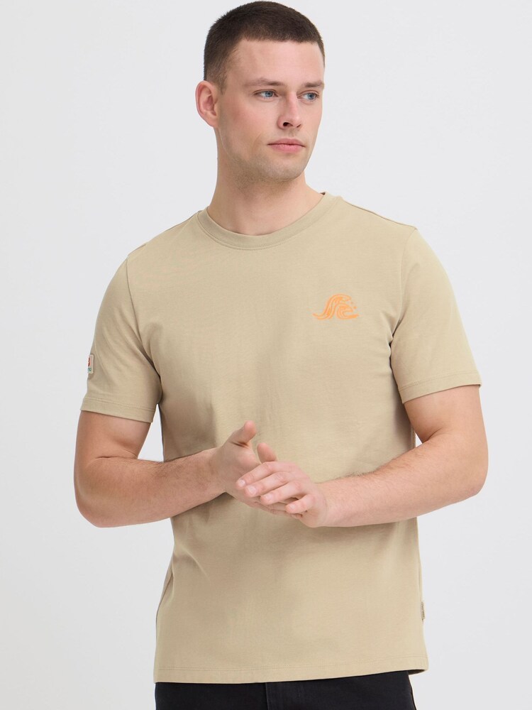 Blend Natural Sun Surf Crew Neck T-Shirt - Image 1 of 5 Blend Natural Sun Surf Crew Neck T-Shirt - Image 1 of 5