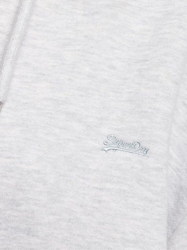Superdry Grey Organic Cotton Embroidered Logo Sweat Dress - Image 5 of 5