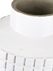 Pacific White Malone Textured Square Design Stoneware Vase - Image 3 of 4