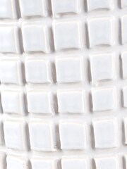 Pacific White Malone Textured Square Design Stoneware Vase - Image 4 of 4