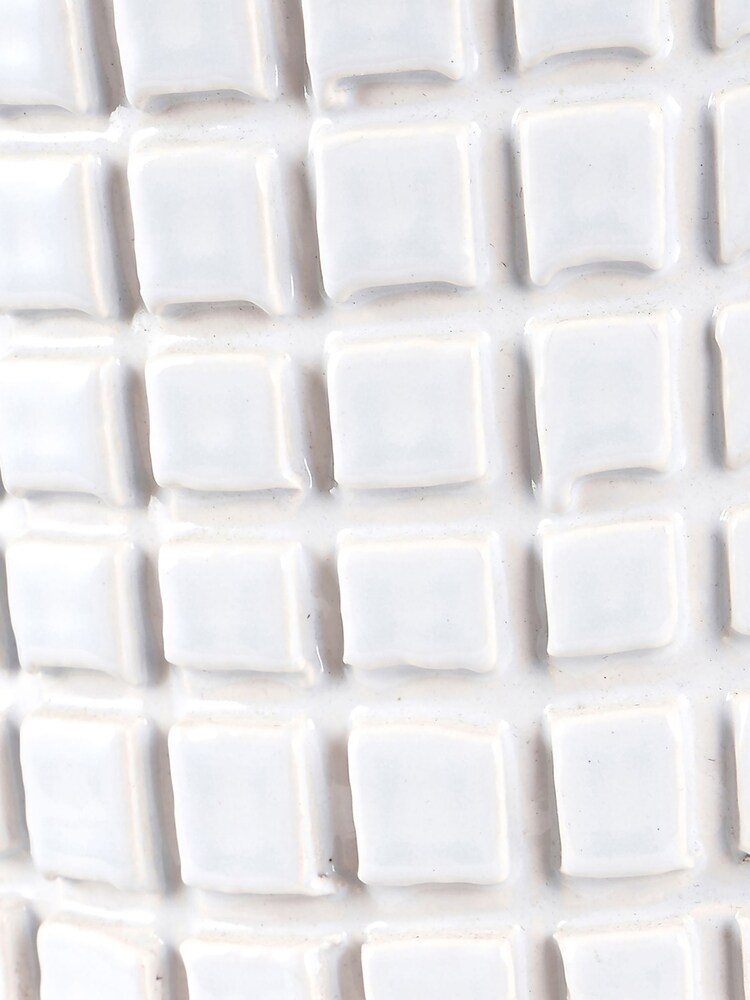 Pacific White Malone Textured Square Design Stoneware Vase - Image 4 of 4