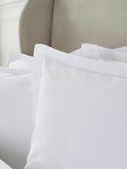 Liddell White 400 Thread Count Cotton Oxford Pillowcase - Image 1 of 4