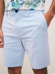 Light Blue Oxford Slim Stretch Chino Shorts - Image 1 of 9