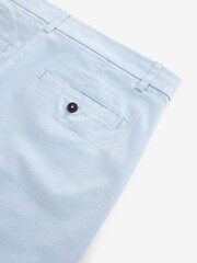Light Blue Oxford Slim Stretch Chino Shorts - Image 8 of 9