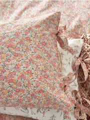 Laura Ashley Coral Pink 200 Thread Count Loveston 100% Cotton Duvet Cover and Pillowcase Set - Image 4 of 7